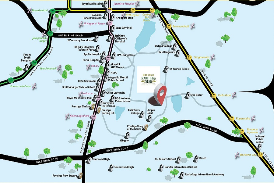 Prestige Southern Star location
